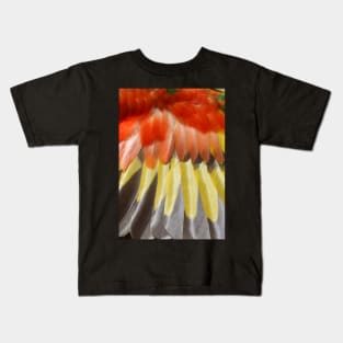 Rainbow Lorikeets Wing Feathers at Magpie Springs by Avril Thomas Kids T-Shirt